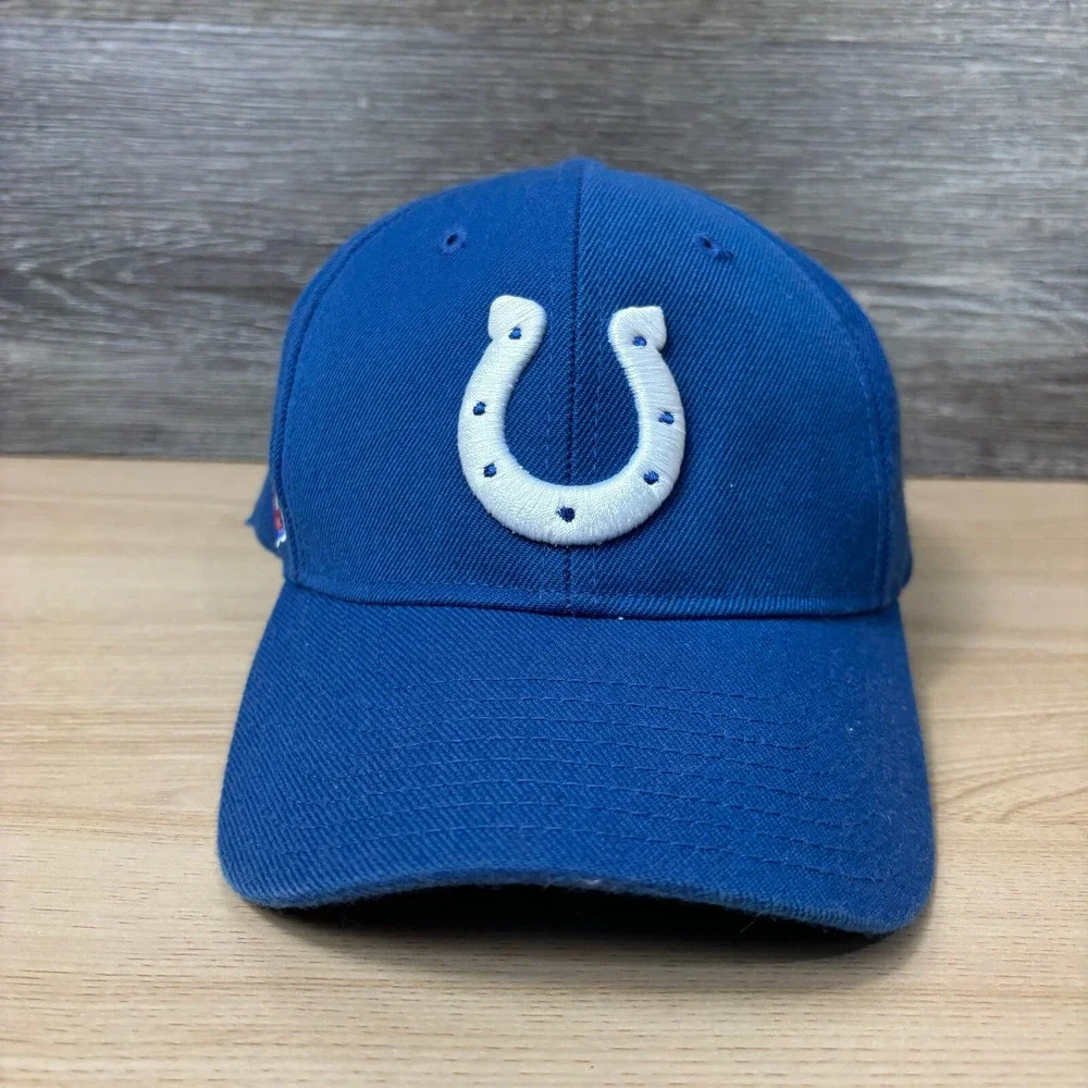 Indianapolis Colts Hat Cap Strap Back Blue Reebok NFL‎ Football On Field